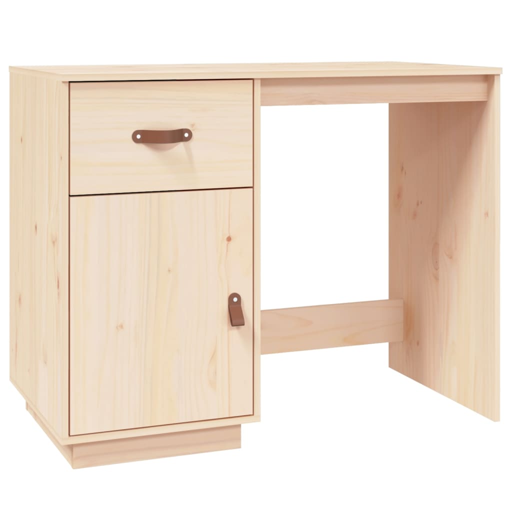vidaXL Birou cu dulapuri, 135x50x75 cm, lemn masiv de pin