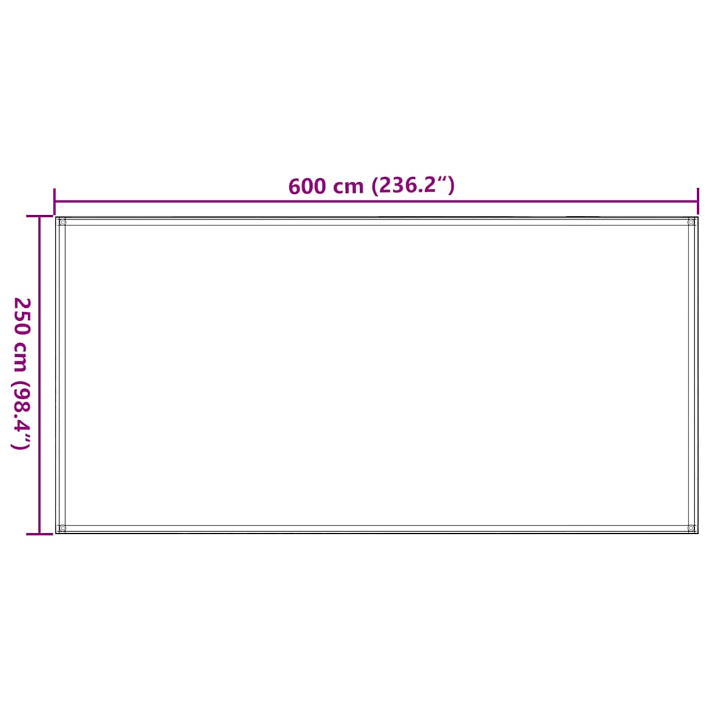vidaXL Covor pentru cort, negru, 250x600 cm vidaXL Covor pentru cort, negru, 250x600 cm
