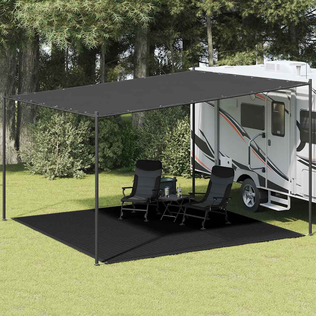 vidaXL Covor de cort, negru, 400x400 cm, HDPE vidaXL Covor de cort, negru, 400x400 cm, HDPE