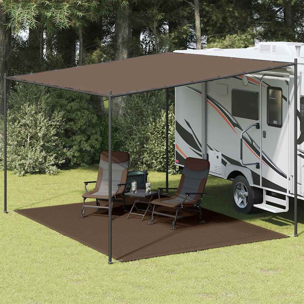 vidaXL Covor pentru cort, maro, 300x400 cm vidaXL Covor pentru cort, maro, 300x400 cm