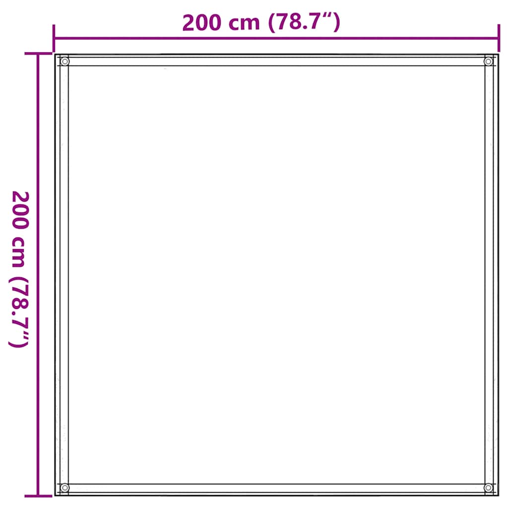 vidaXL Covor pentru cort, antracit și alb, 200x200 cm