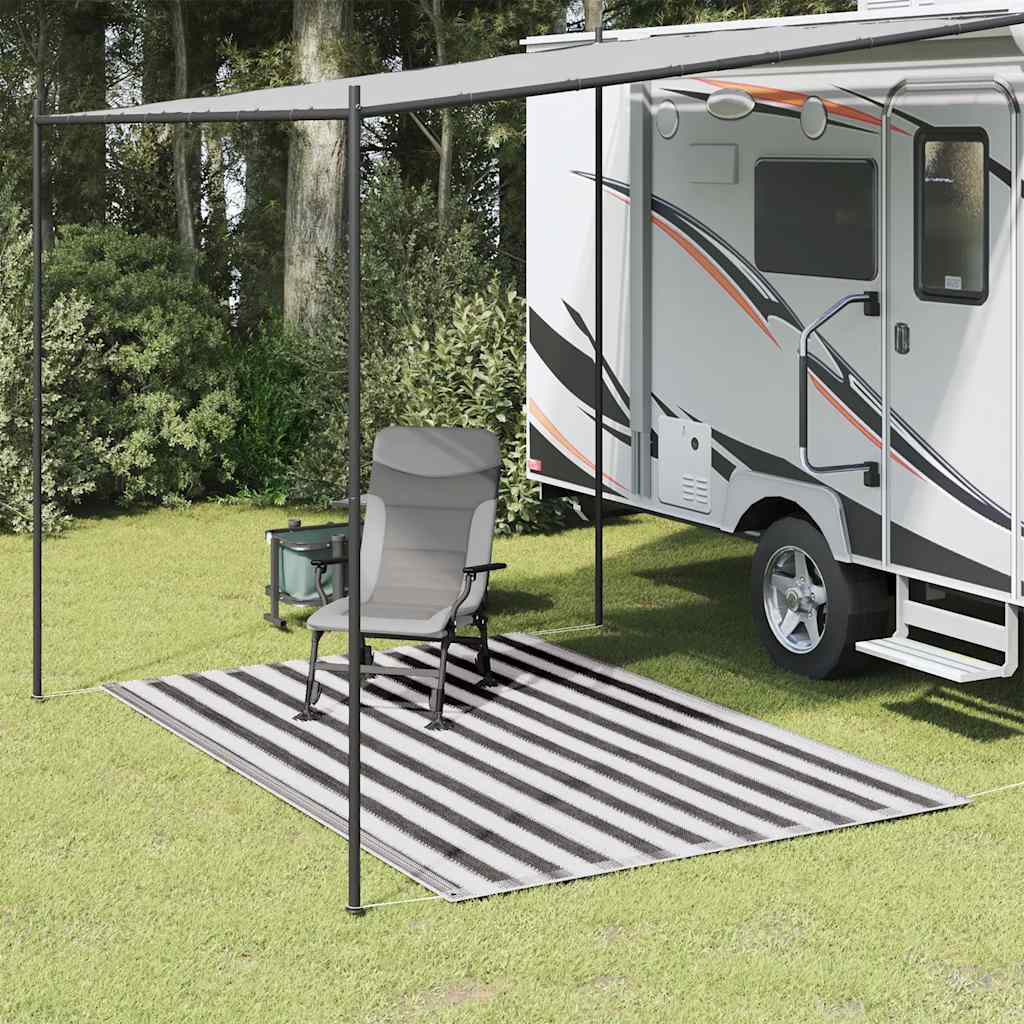 vidaXL Covor pentru cort, antracit și alb, 250x250 cm vidaXL Covor pentru cort, antracit și alb, 250x250 cm