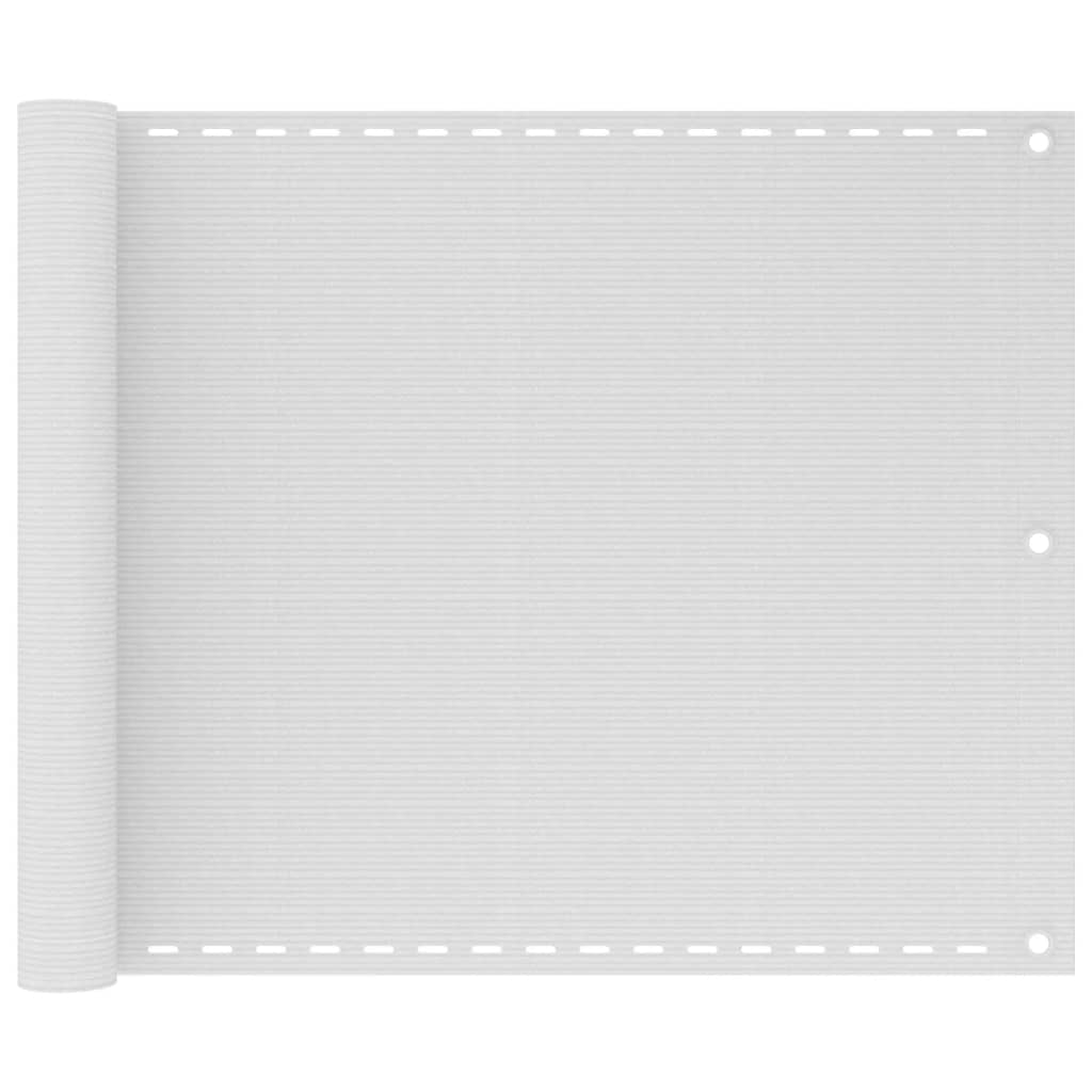 vidaXL Paravan de balcon, alb, 75x300 cm, HDPE