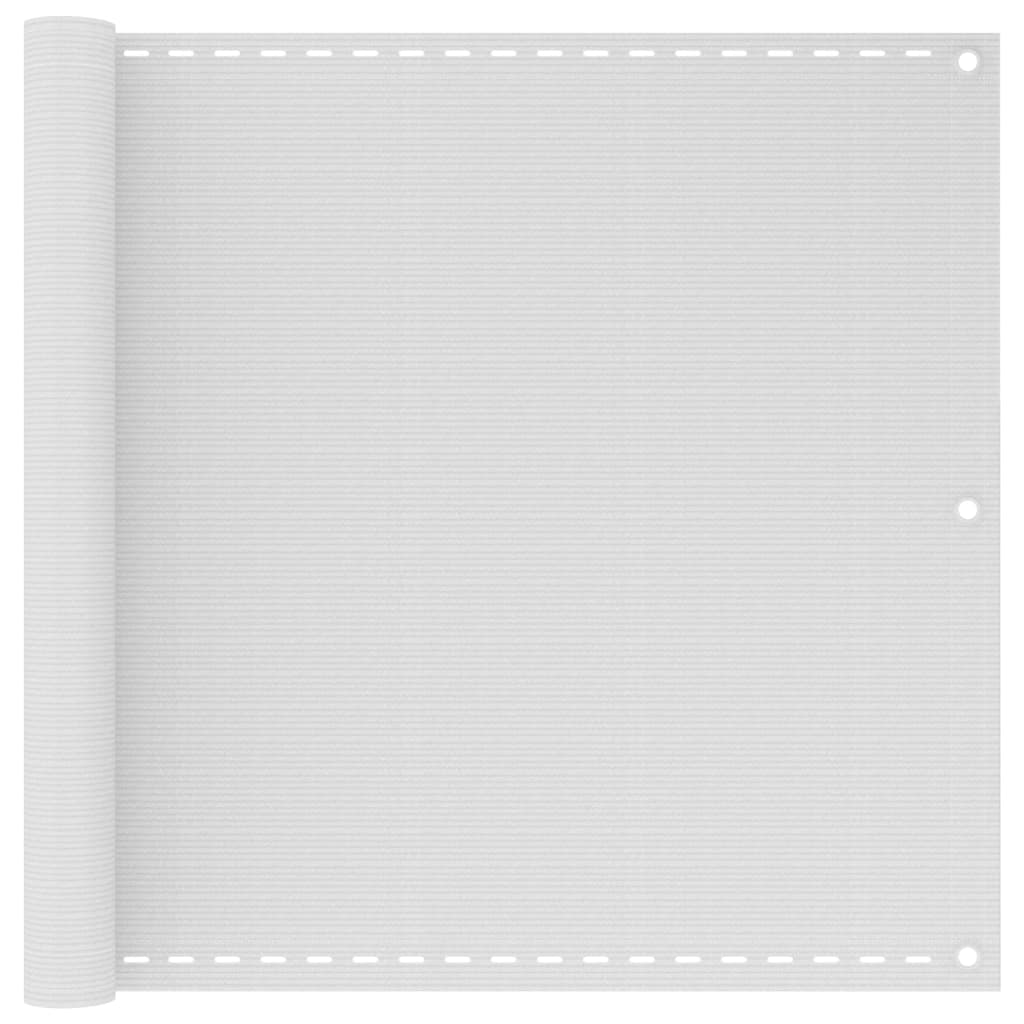 vidaXL Paravan de balcon, alb, 90x500 cm, HDPE