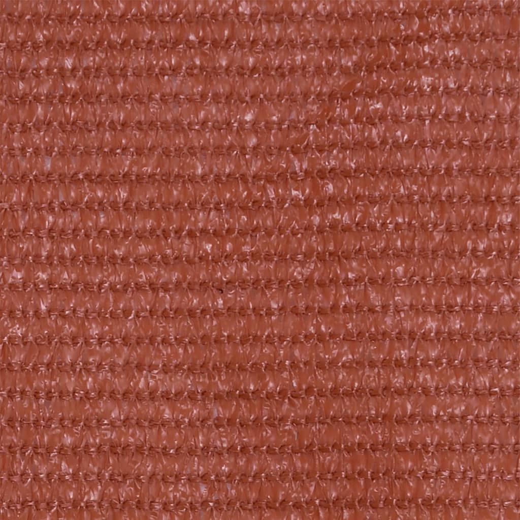 vidaXL Paravan de balcon, cărămiziu, 75x500 cm, HDPE