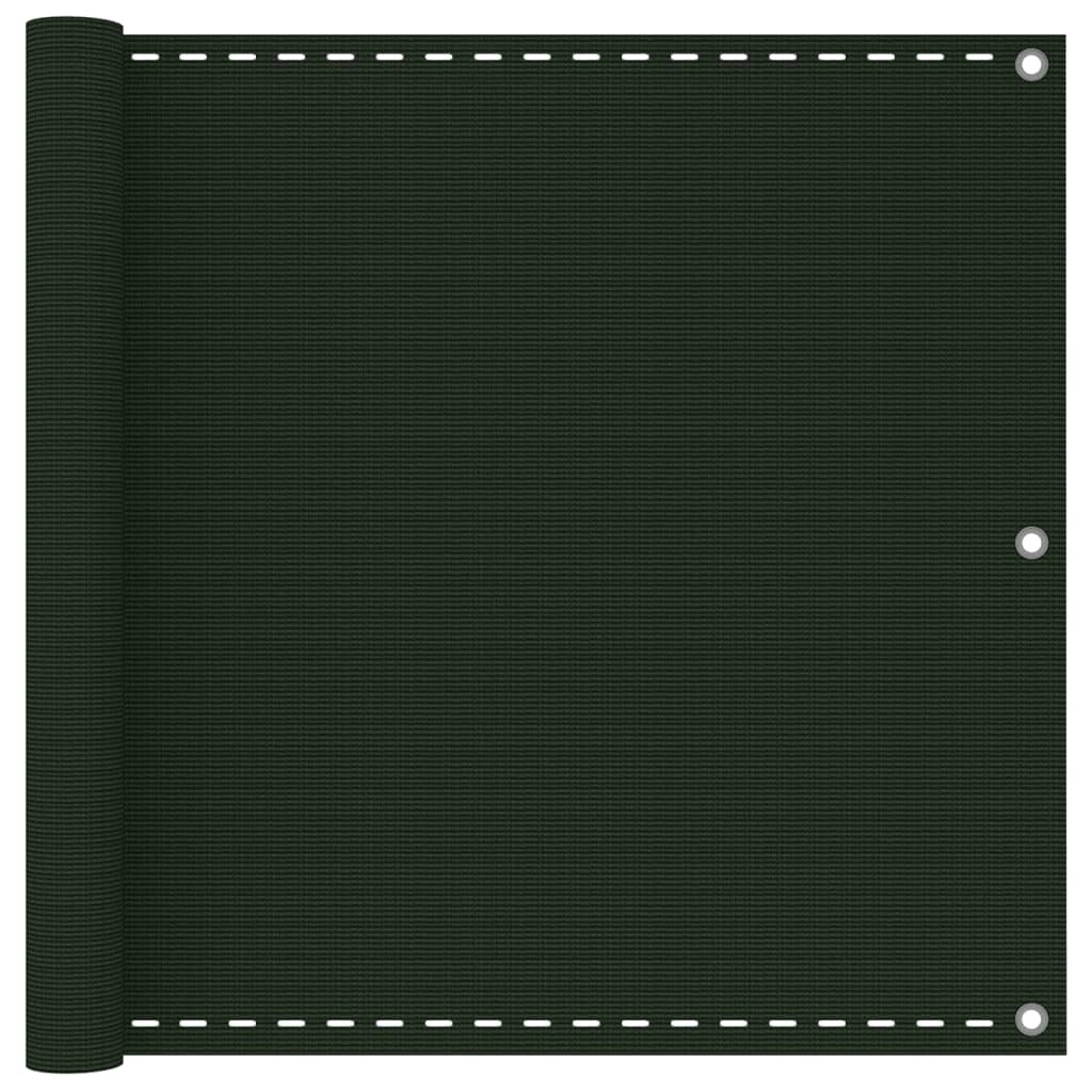 vidaXL Paravan de balcon, verde închis, 90x600 cm, HDPE