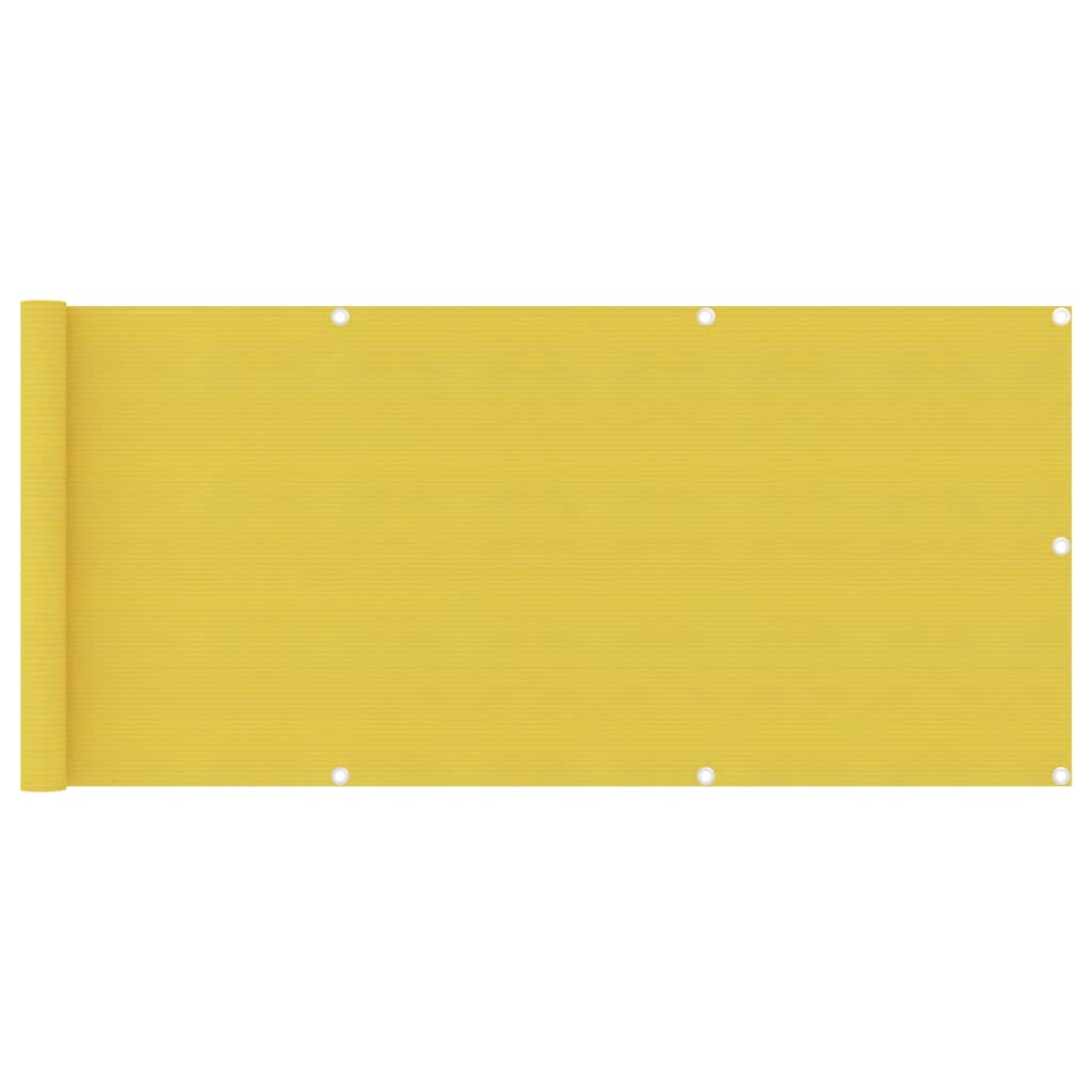 vidaXL Paravan de balcon, galben, 75 x 500 cm, HDPE