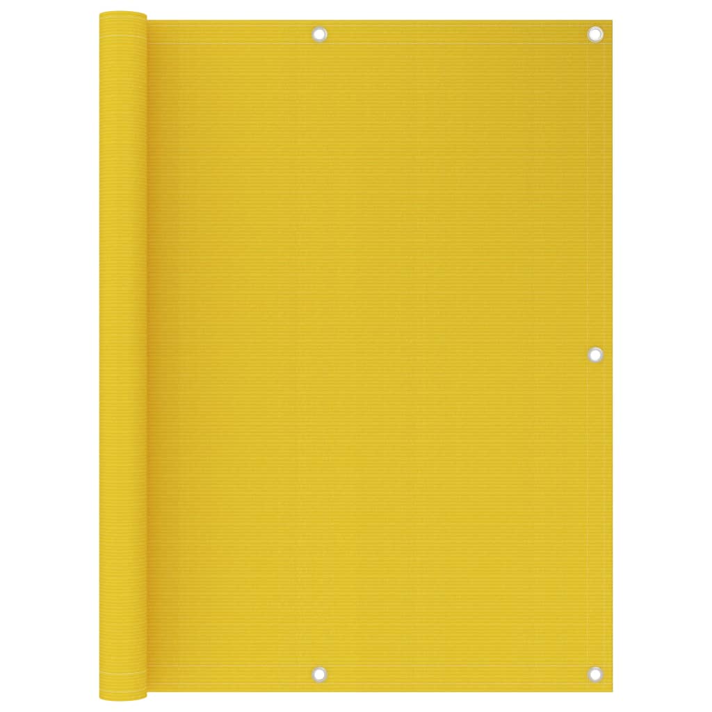 vidaXL Paravan de balcon, galben, 120 x 400 cm, HDPE