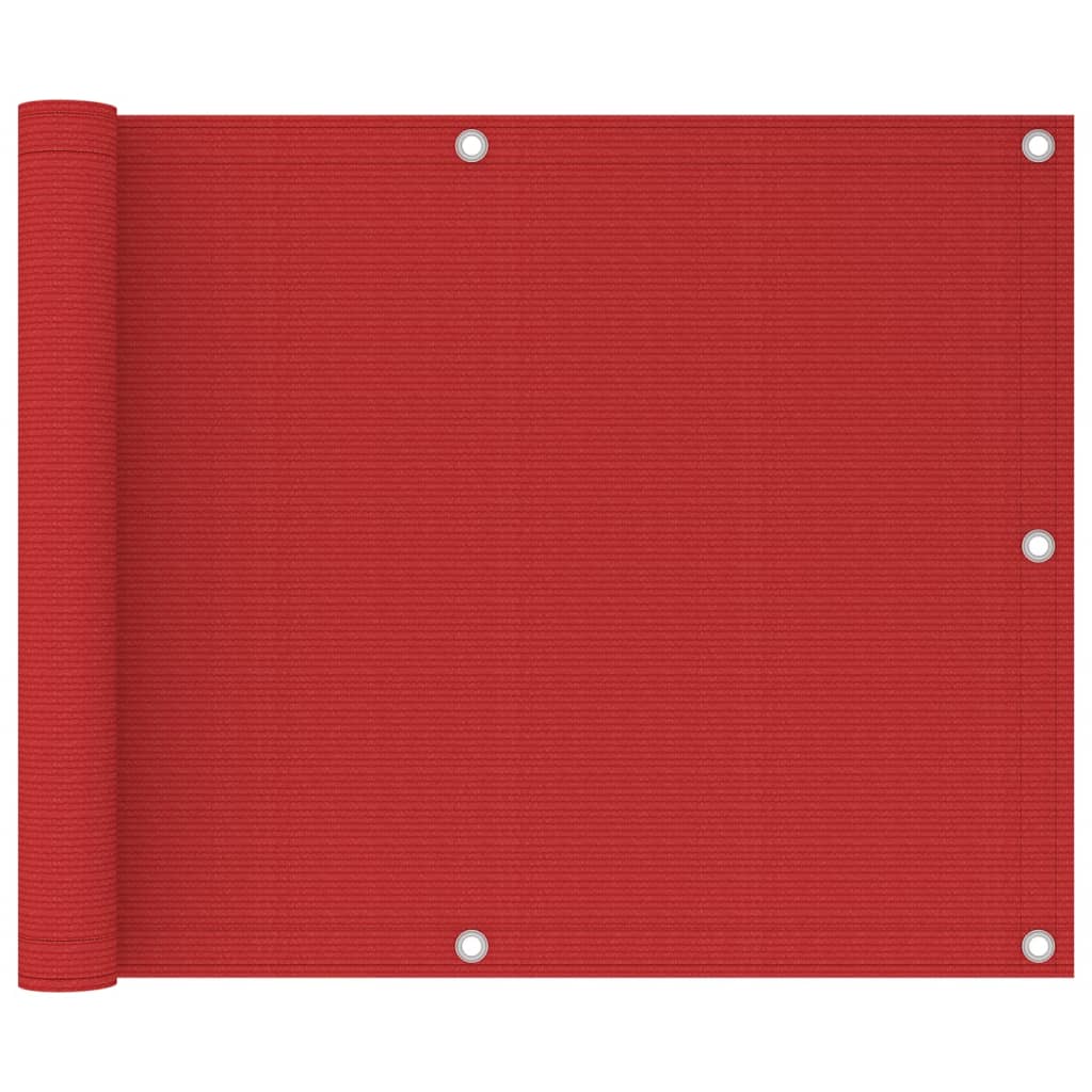 vidaXL Paravan de balcon, roșu, 75x300 cm, HDPE vidaXL Paravan de balcon, roșu, 75x300 cm, HDPE