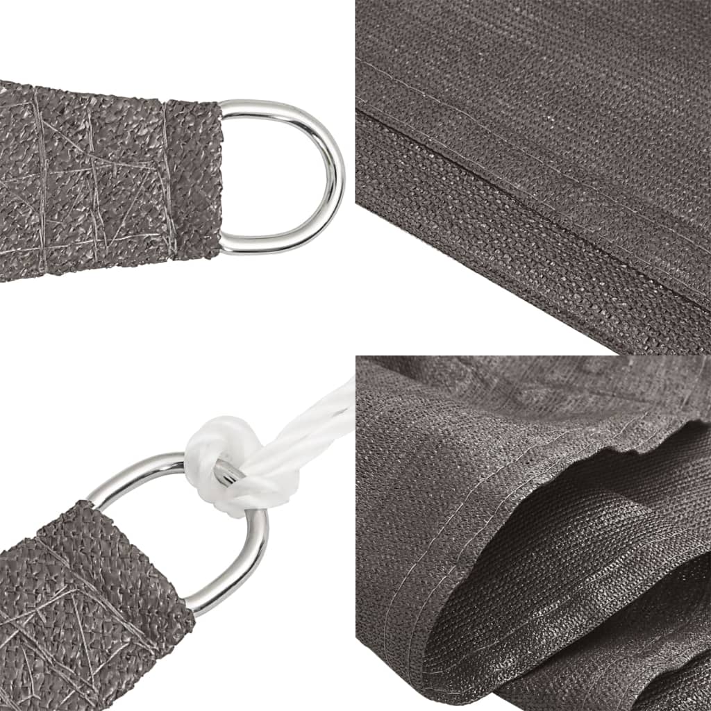 vidaXL Pânză parasolar, antracit, 5 x 5 m, HDPE, 160 g/m²