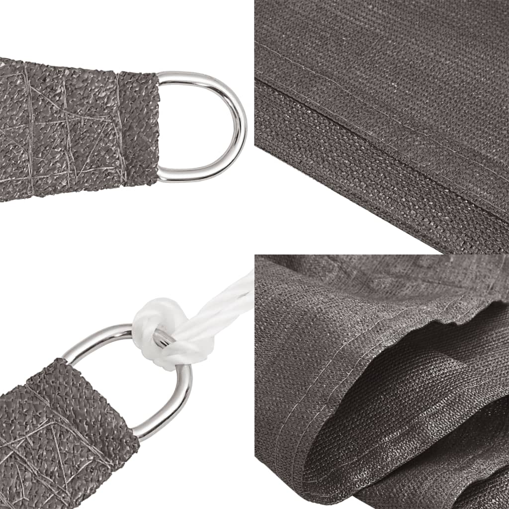 vidaXL Pânză parasolar, antracit, 3 x 4 m, HDPE, 160 g/m²