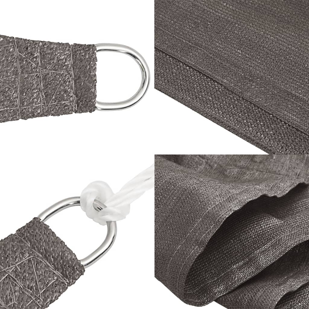 vidaXL Pânză parasolar, antracit, 3 x 5 m, HDPE, 160 g/m²