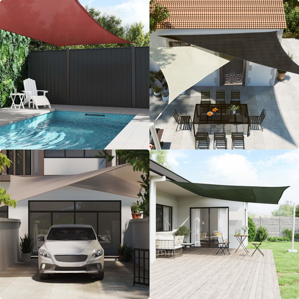 vidaXL Pânză parasolar, bej, 5x5x6 m, HDPE, 160 g/m² vidaXL Pânză parasolar, bej, 5x5x6 m, HDPE, 160 g/m²