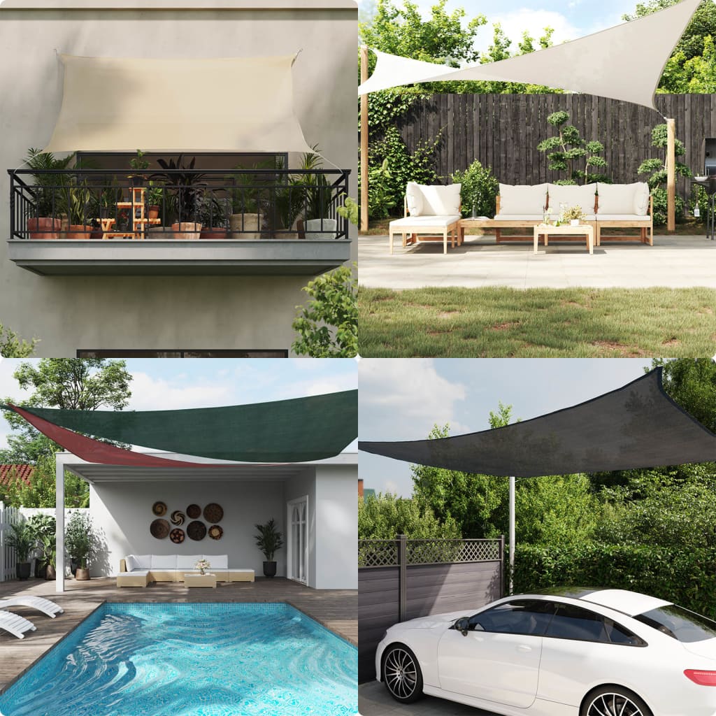 vidaXL Pânză parasolar, bej, 3/4x3 m, HDPE, 160 g/m² vidaXL Pânză parasolar, bej, 3/4x3 m, HDPE, 160 g/m²