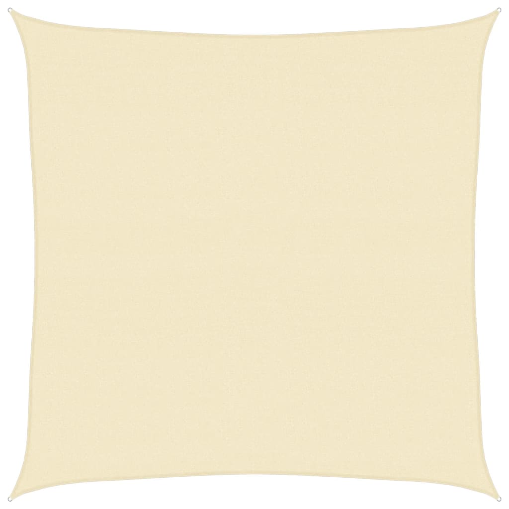 vidaXL Pânză parasolar, crem, 4 x 4 m, HDPE, 160 g/m²
