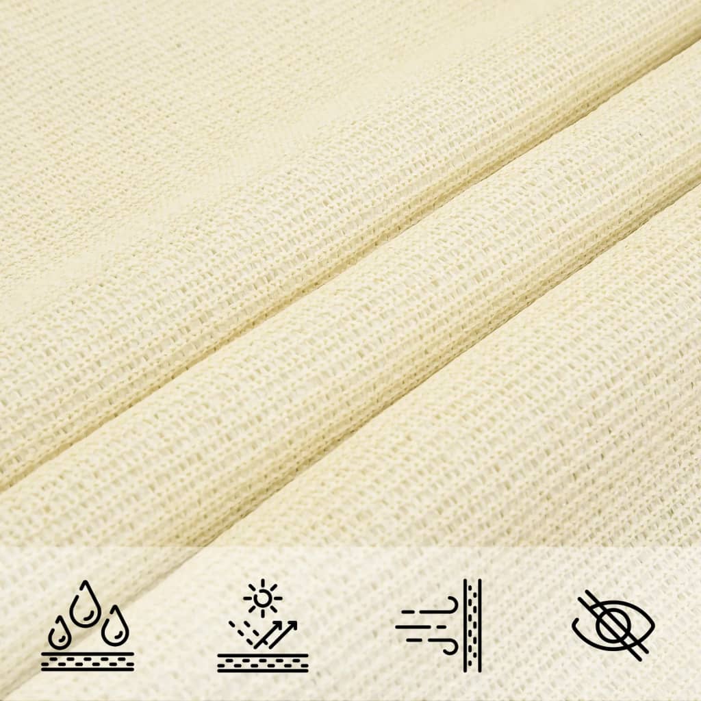 vidaXL Pânză parasolar, crem, 6 x 6 m, HDPE, 160 g/m²
