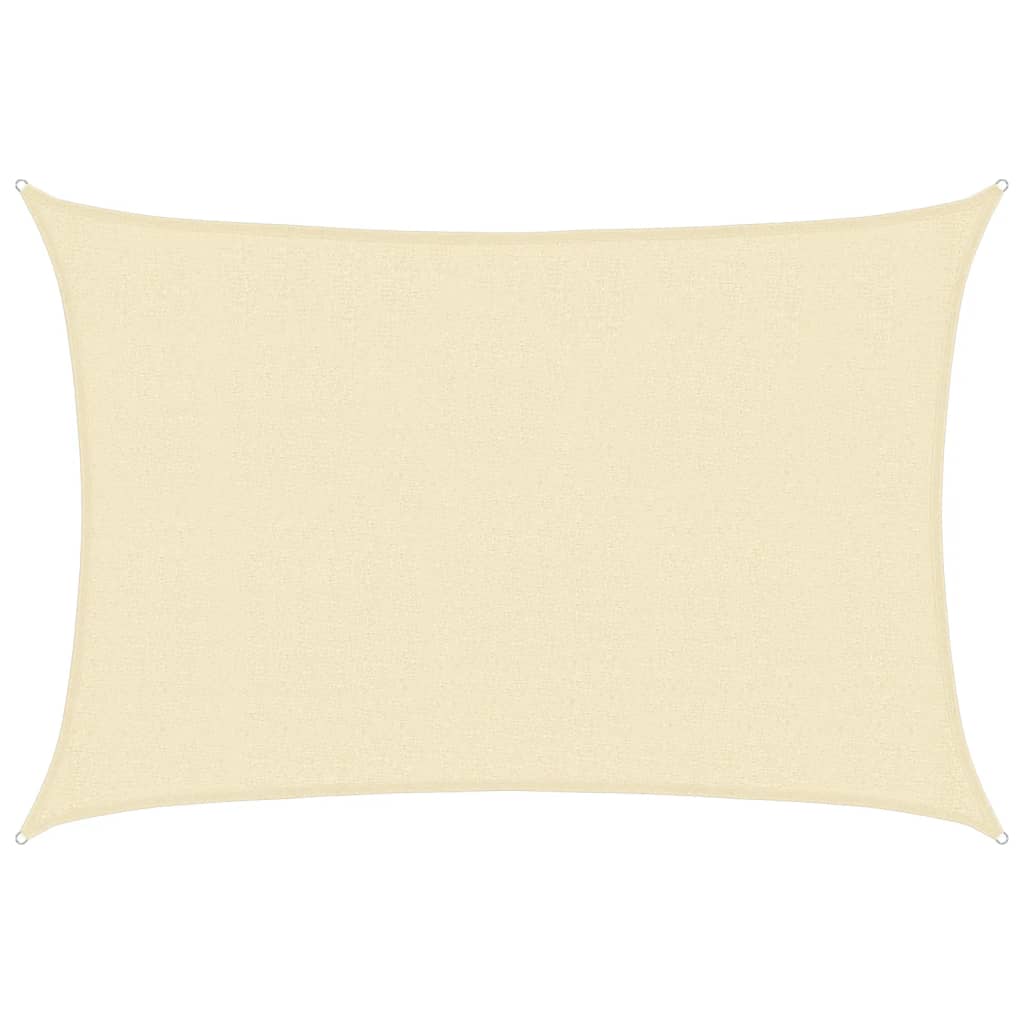vidaXL Pânză parasolar, crem, 2,5 x 4 m, HDPE, 160 g/m²