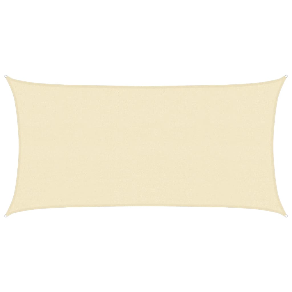 vidaXL Pânză parasolar, crem, 2,5x4,5 m, HDPE, 160 g/m²