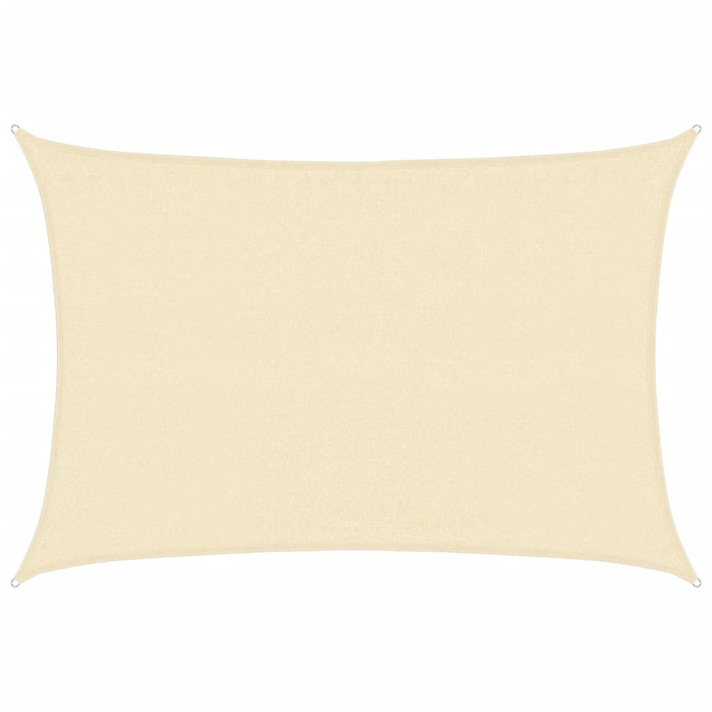 vidaXL Pânză parasolar, crem, 3,5x5 m, HDPE, 160 g/m²