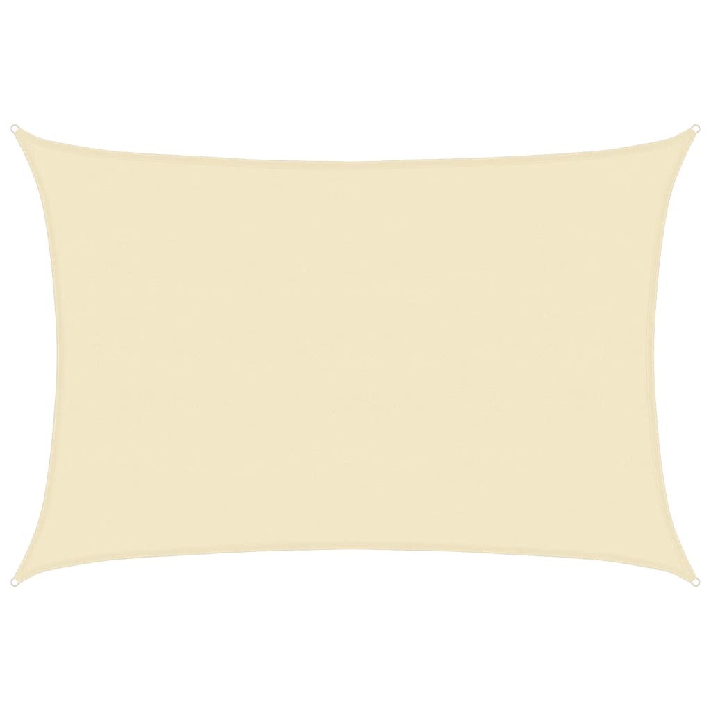 vidaXL Pânză parasolar, crem, 5x7 m, HDPE, 160 g/m²