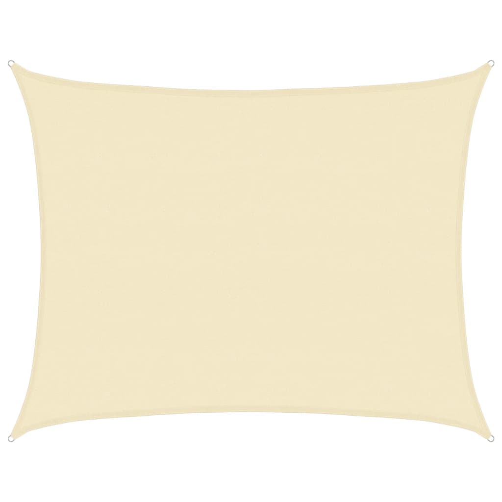 vidaXL Pânză parasolar, crem, 6x7 m, HDPE, 160 g/m²