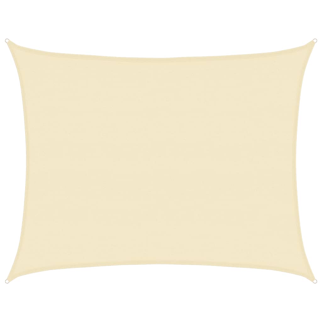 vidaXL Pânză parasolar, crem, 6 x 8 m, HDPE, 160 g/m²