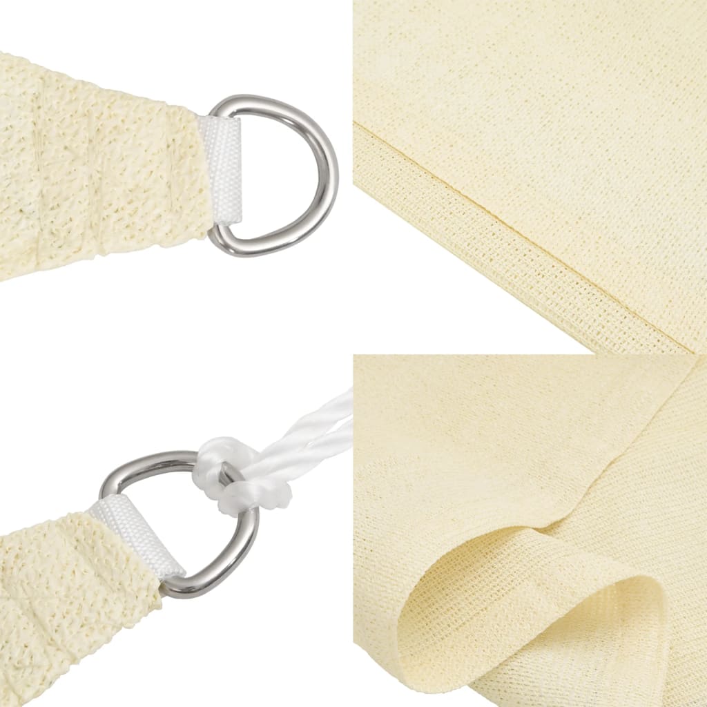 vidaXL Pânză parasolar, crem, 5x6x6 m, HDPE, 160 g/m² vidaXL Pânză parasolar, crem, 5x6x6 m, HDPE, 160 g/m²