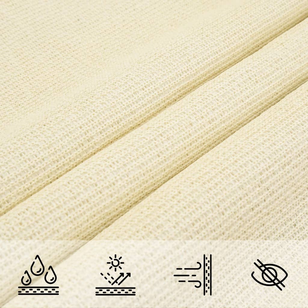 vidaXL Pânză parasolar, crem, 5x6x6 m, HDPE, 160 g/m² vidaXL Pânză parasolar, crem, 5x6x6 m, HDPE, 160 g/m²