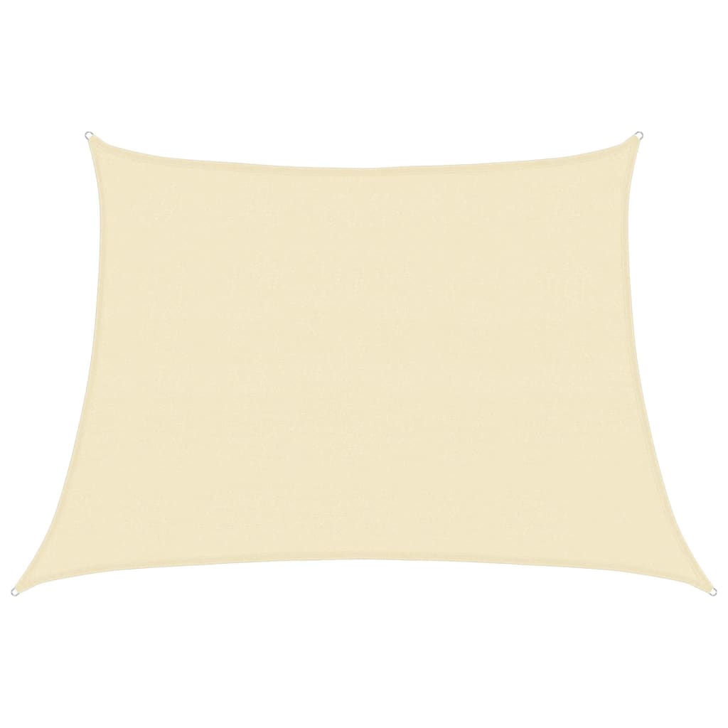 vidaXL Pânză parasolar, crem, 4/5x3 m, HDPE, 160 g/m²