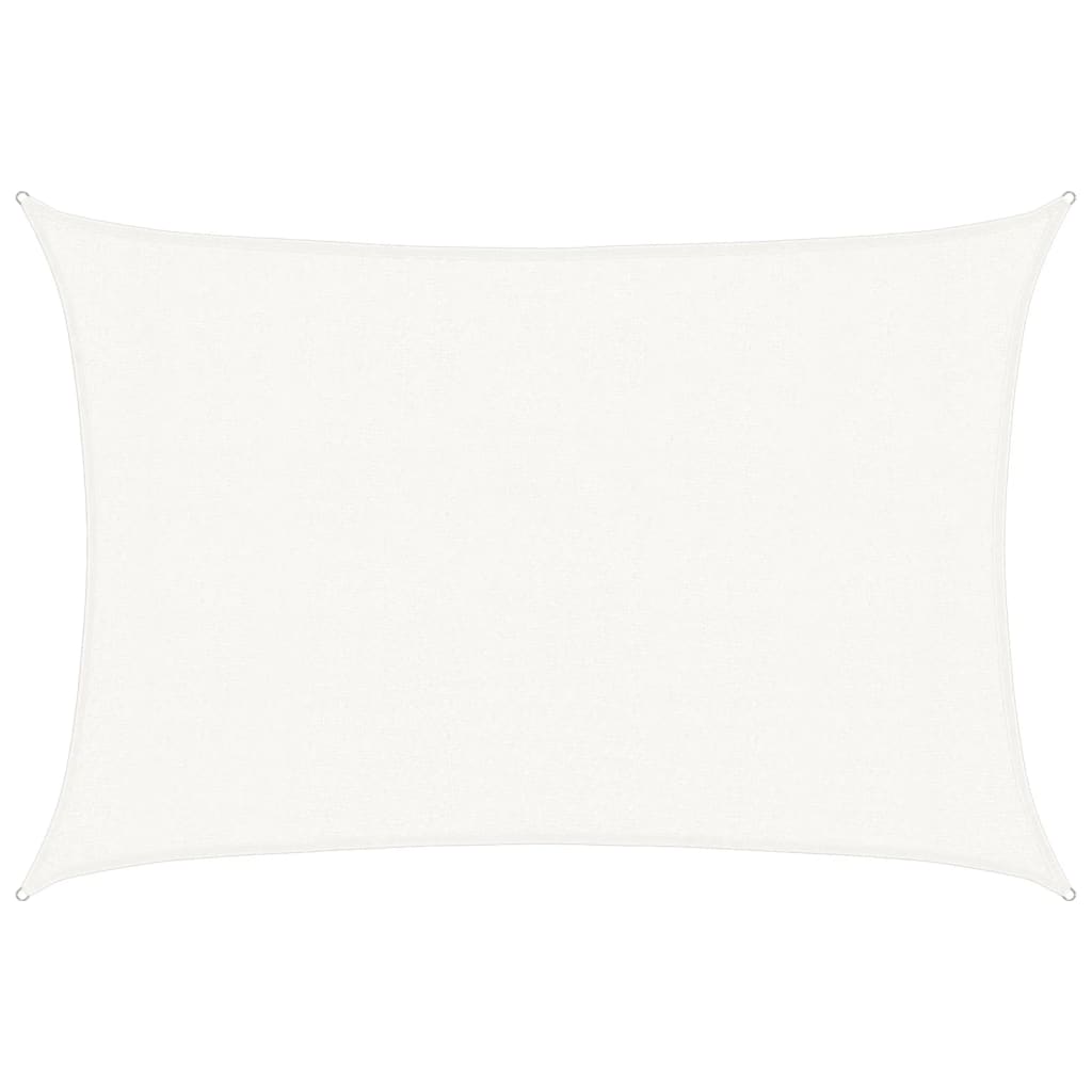 vidaXL Pânză parasolar, alb, 3 x 4 m, HDPE, 160 g/m²