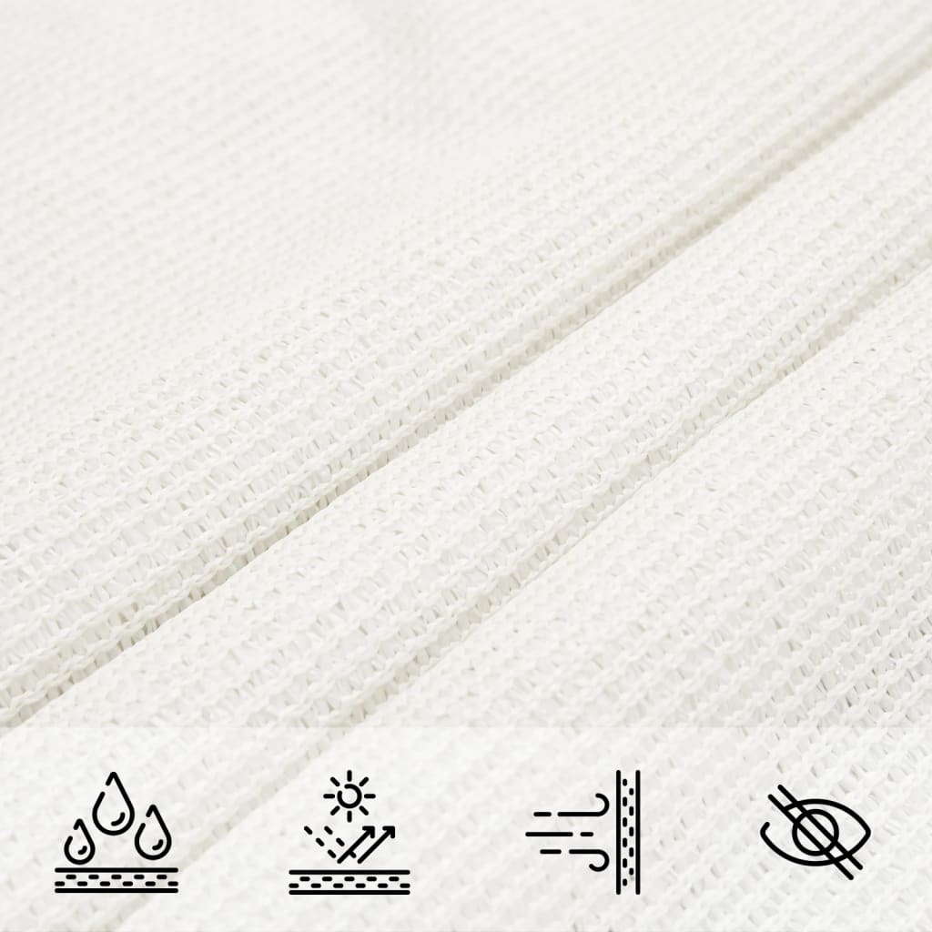 vidaXL Pânză parasolar, alb, 3 x 5 m, HDPE, 160 g/m²