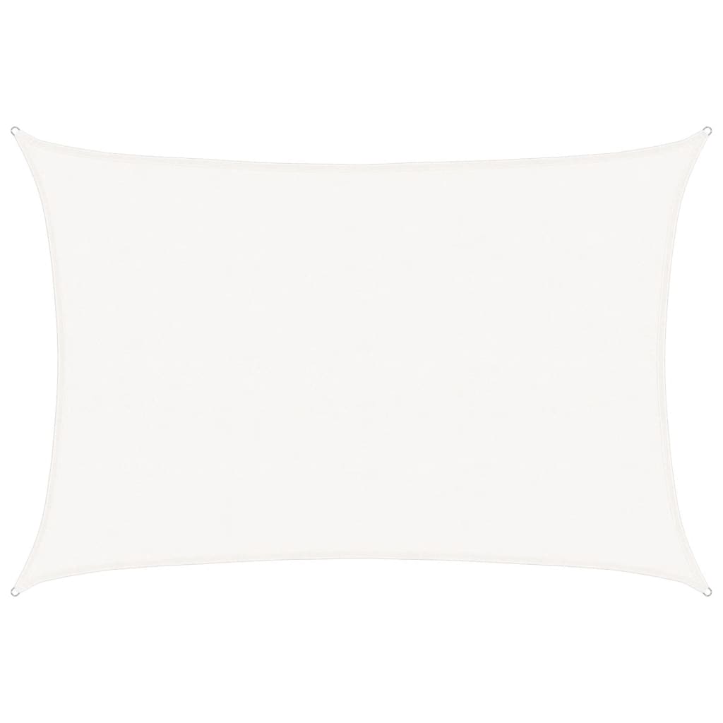 vidaXL Pânză parasolar, alb, 5 x 7 m, HDPE, 160 g/m²