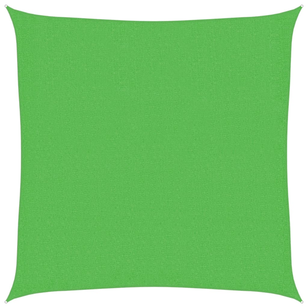 vidaXL Pânză parasolar, verde deschis, 2,5x2,5 m, HDPE, 160 g/m²