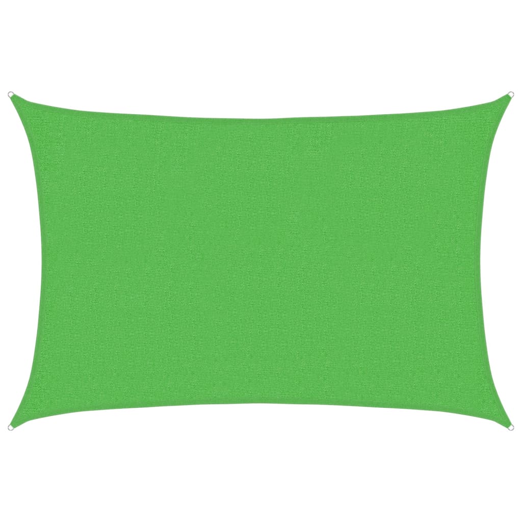 vidaXL Pânză parasolar, verde deschis, 2x2,5 m, HDPE, 160 g/m²