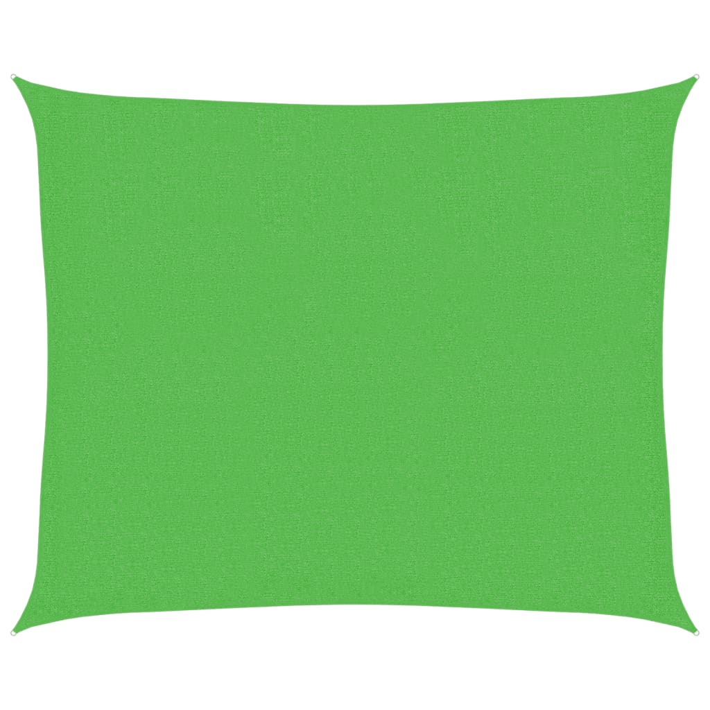 vidaXL Pânză parasolar, verde deschis, 2,5x3 m, HDPE, 160 g/m²