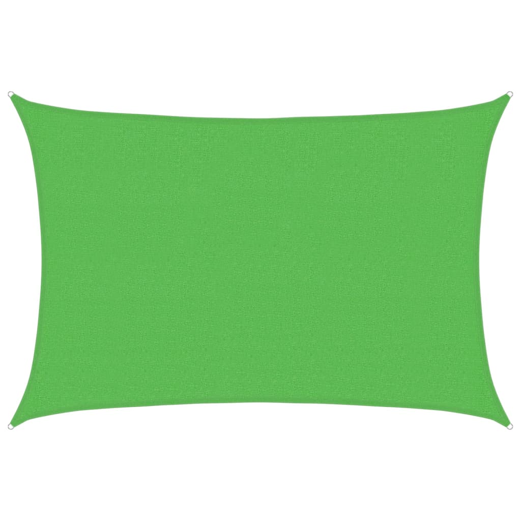 vidaXL Pânză parasolar, verde deschis, 2,5x3,5 m, HDPE, 160 g/m²