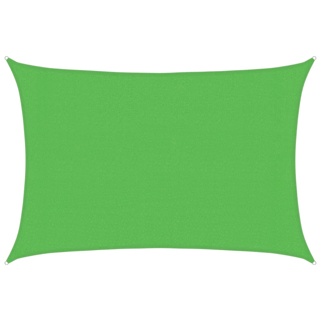 vidaXL Pânză parasolar, verde deschis, 3x4 m, HDPE, 160 g/m²