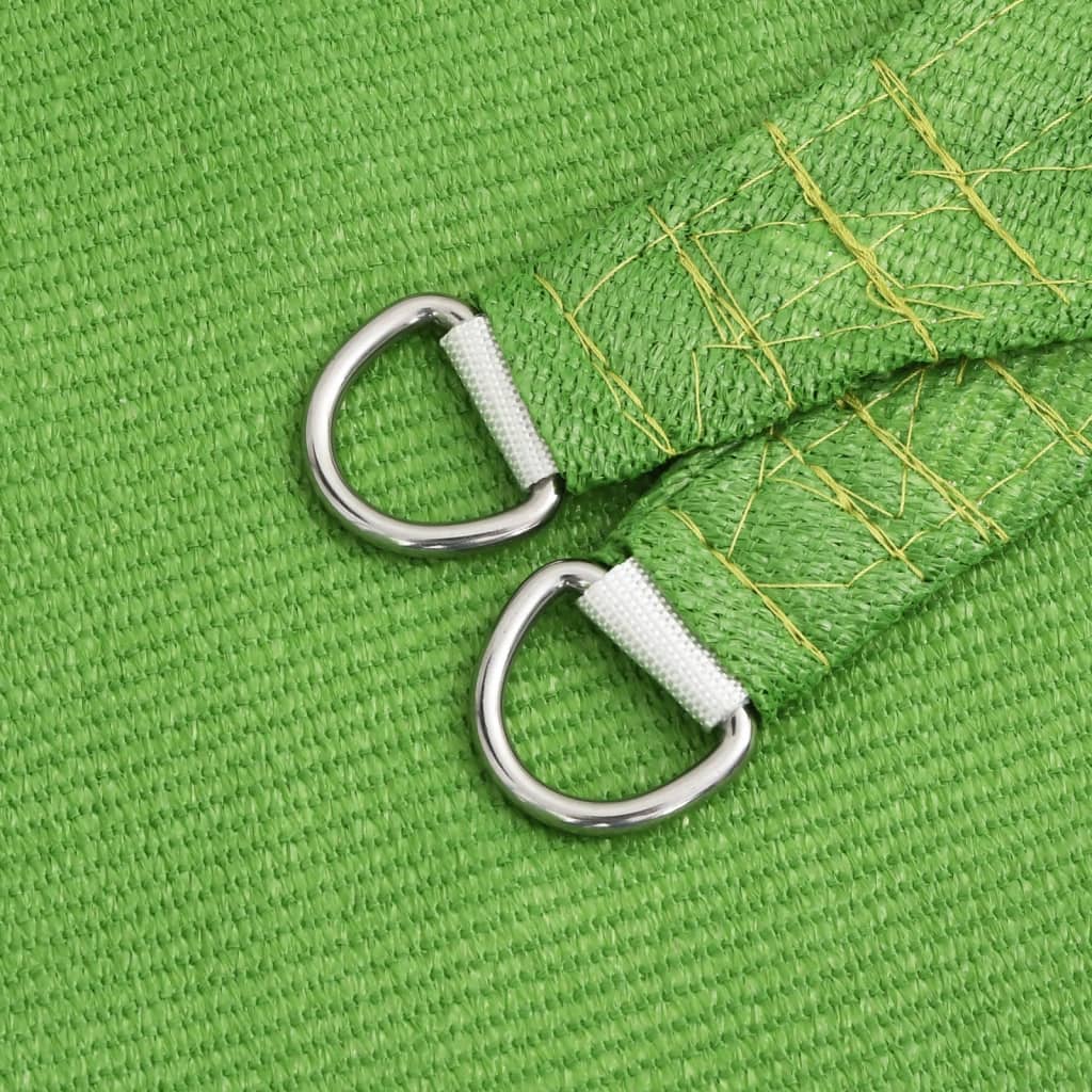 vidaXL Pânză parasolar, verde deschis, 3,5x3,5x4,9 m, HDPE, 160 g/m²