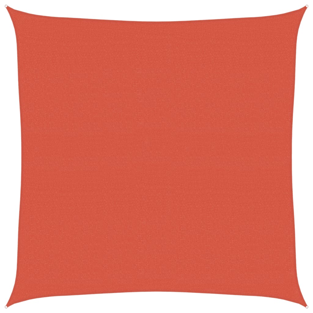 vidaXL Pânză parasolar, cărămiziu, 4 x 4 m, HDPE, 160 g / m²