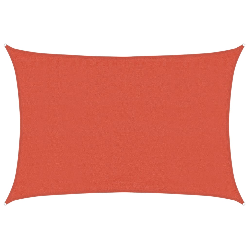 vidaXL Pânză parasolar cărămiziu dreptunghiular 3,5x5 m HDPE 160 g/m²