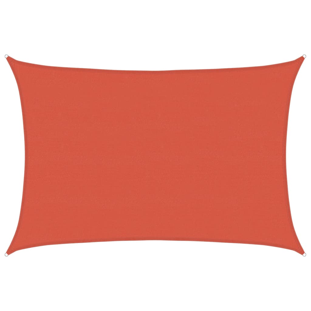 vidaXL Pânză parasolar, cărămiziu, 5x7 m, HDPE, 160 g/m²