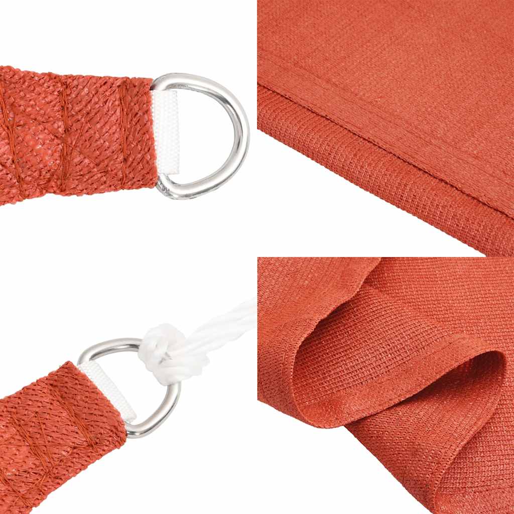 vidaXL Pânză parasolar, teracotă, 6x6x6m, HDPE, 160 g/m², triunghiular