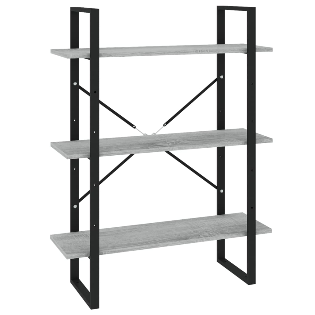 vidaXL Bibliotecă 5 niveluri gri sonoma, 80x30x175 cm lemn prelucrat vidaXL Bibliotecă 5 niveluri gri sonoma, 80x30x175 cm lemn prelucrat