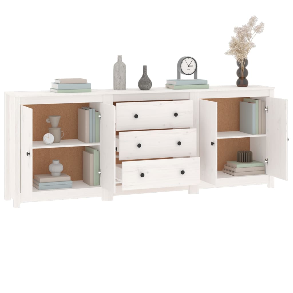 vidaXL Servantă, alb, 210x35x80 cm, lemn masiv de pin vidaXL Servantă, alb, 210x35x80 cm, lemn masiv de pin