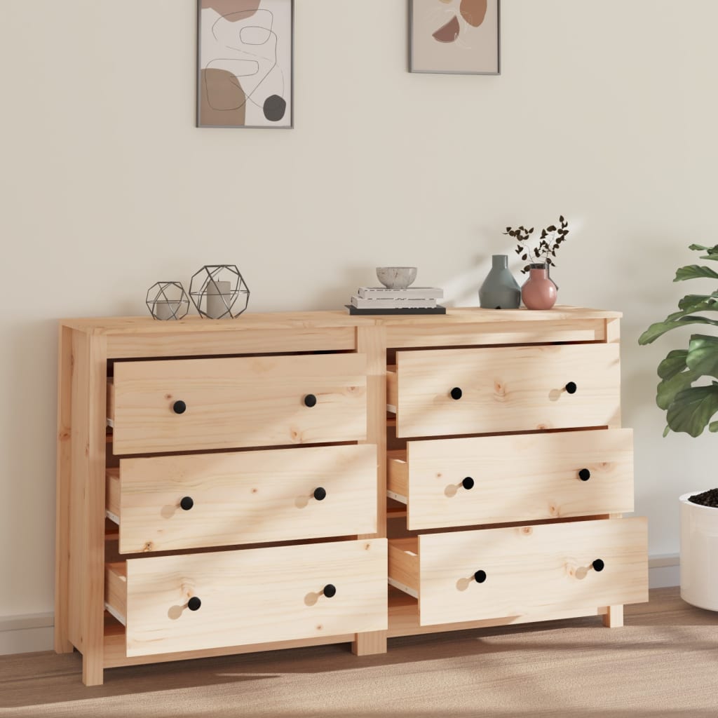 vidaXL Dulap, 140x35x80 cm, lemn masiv de pin vidaXL Dulap, 140x35x80 cm, lemn masiv de pin