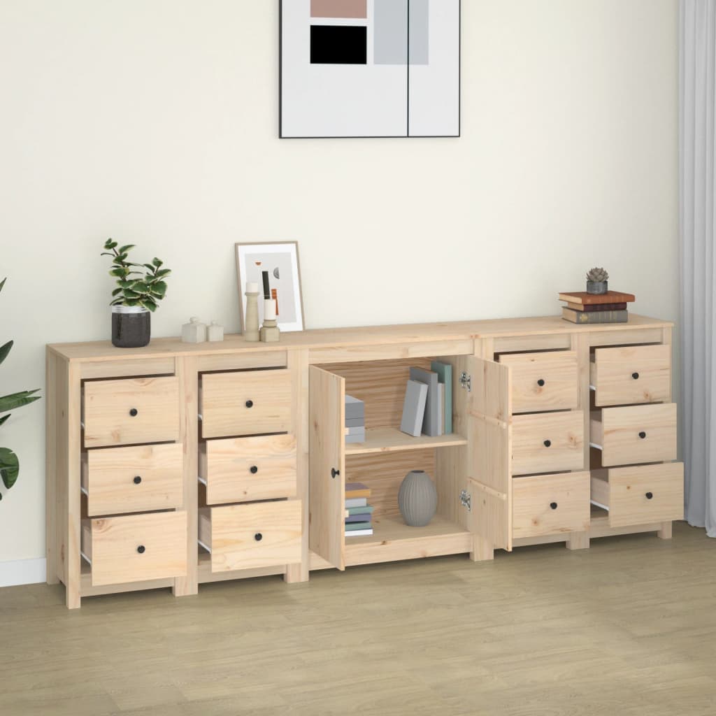 vidaXL Servantă, 230x35x80 cm, lemn masiv de pin vidaXL Servantă, 230x35x80 cm, lemn masiv de pin