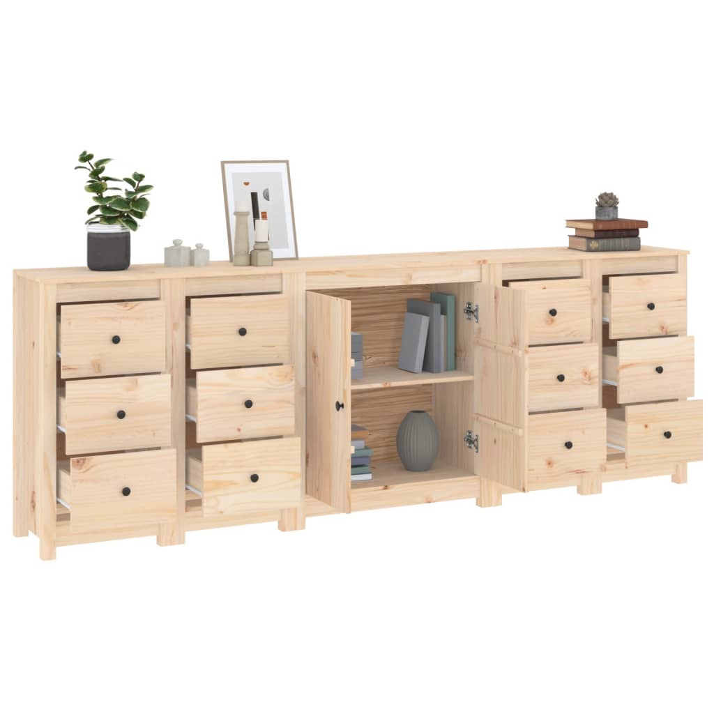 vidaXL Servantă, 230x35x80 cm, lemn masiv de pin vidaXL Servantă, 230x35x80 cm, lemn masiv de pin
