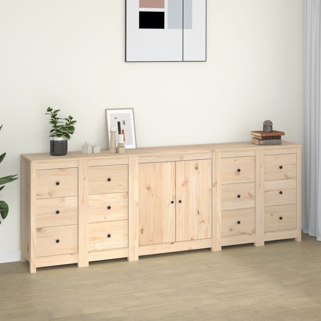 vidaXL Servantă, 230x35x80 cm, lemn masiv de pin vidaXL Servantă, 230x35x80 cm, lemn masiv de pin