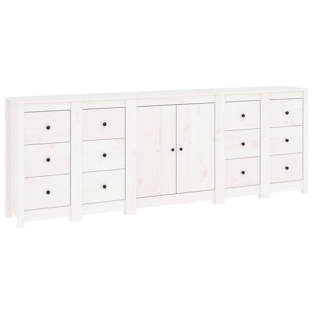 vidaXL Servantă, alb, 230x35x80 cm, lemn masiv de pin vidaXL Servantă, alb, 230x35x80 cm, lemn masiv de pin