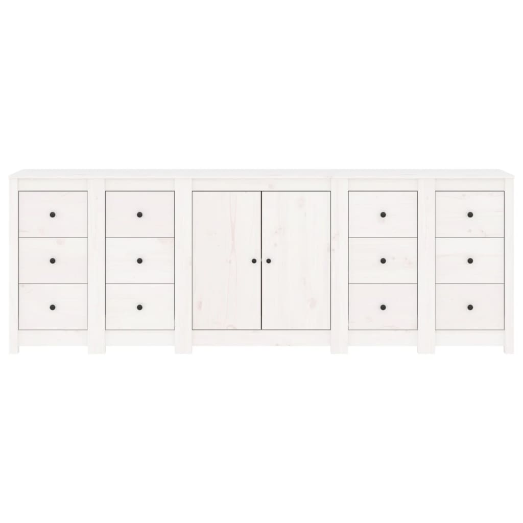 vidaXL Servantă, alb, 230x35x80 cm, lemn masiv de pin vidaXL Servantă, alb, 230x35x80 cm, lemn masiv de pin